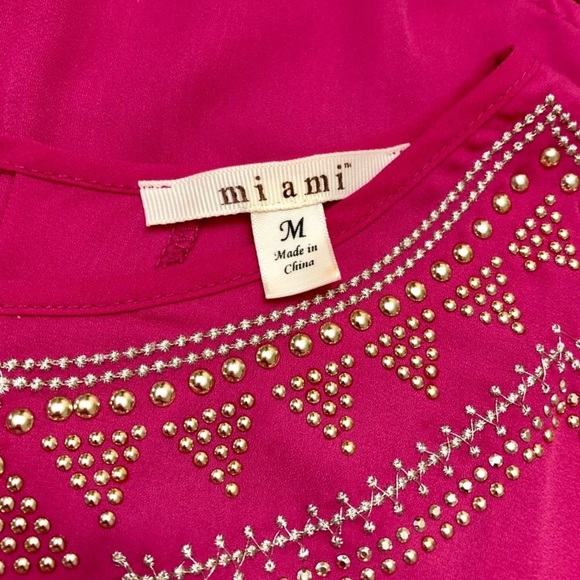 miami | Indie inspired Embellished Pink Blouse 👚 - Picture 7 of 7